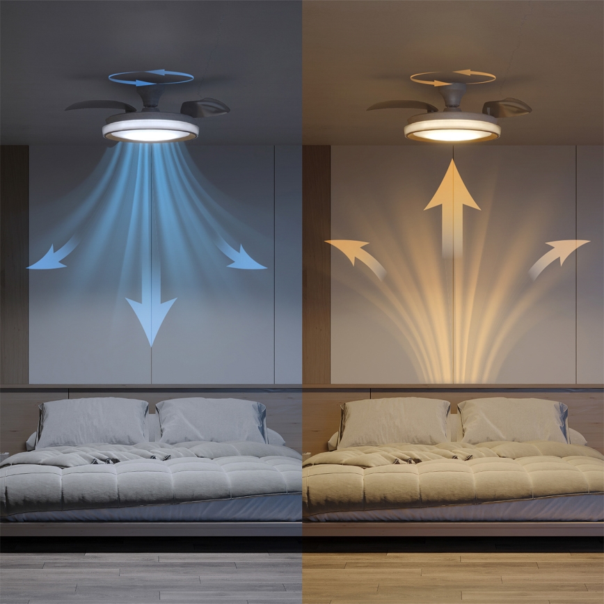 Philips - LED Dimmable Ceiling Light with Fan BLISS LED/35W/230V Gold + Remote Control