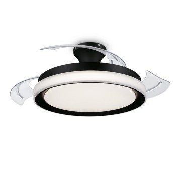 Philips - BLISS LED Ceiling Light with Fan LED/35W/230V 5500/4000/2700K Black + Remote Control