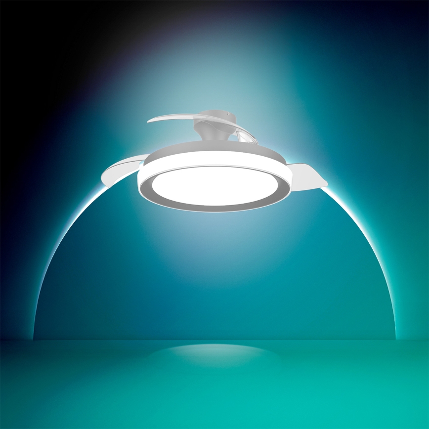 Philips - Dimmable LED ceiling light with fan BLISS LED/35W/230V black + remote control