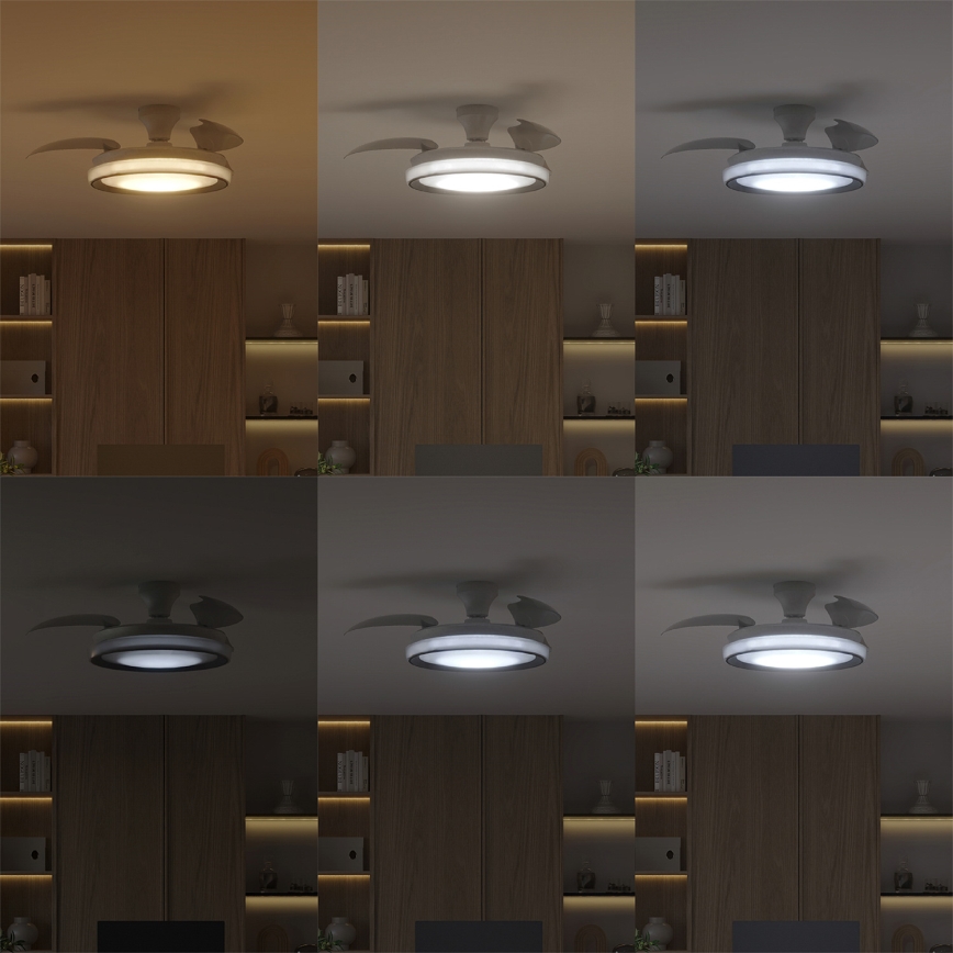 Philips - BLISS Dimmable LED Ceiling Light with Fan LED/35W/230V White + Remote Control