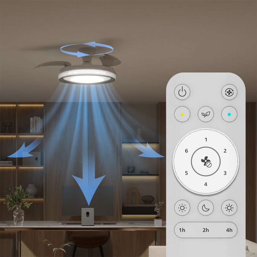 Philips - BLISS Dimmable LED Ceiling Light with Fan LED/35W/230V White + Remote Control