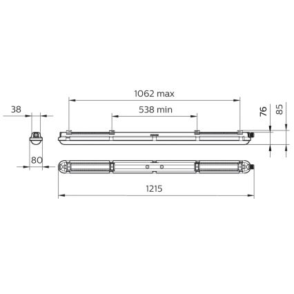 Philips - CORELINE LED Technical Batten/25W/230V 120 cm IP66