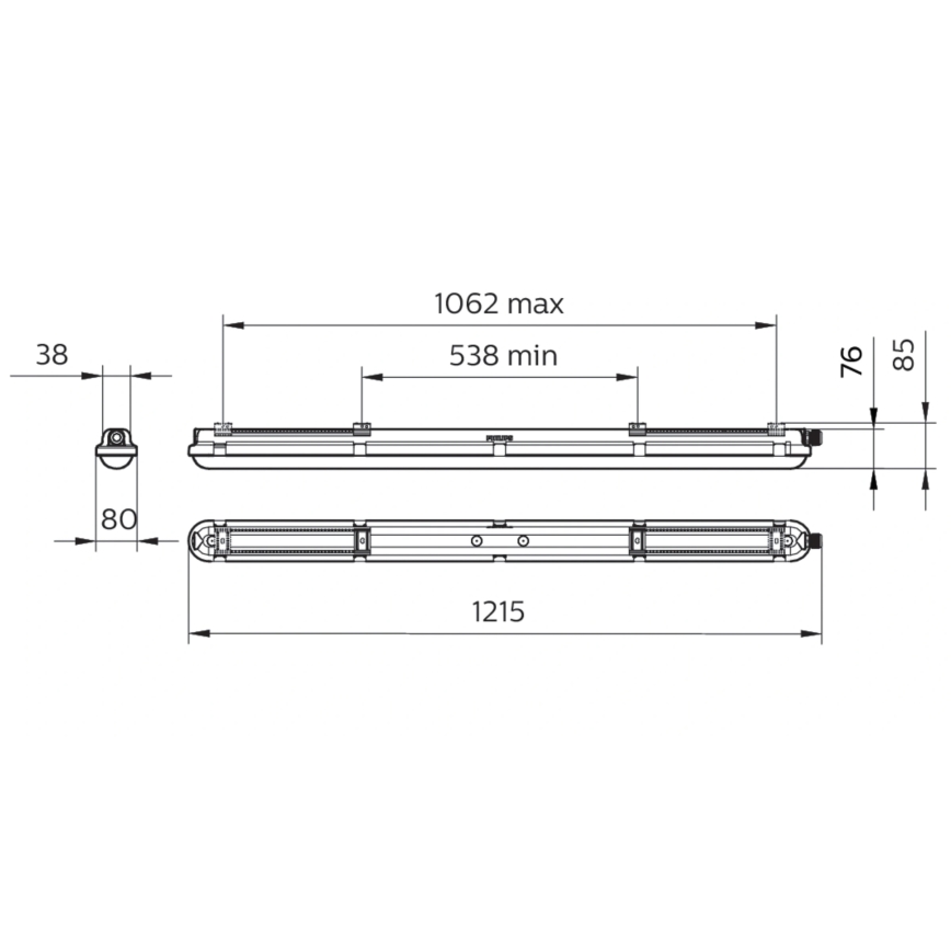 Philips - CORELINE LED Technical Batten/25W/230V 120 cm IP66