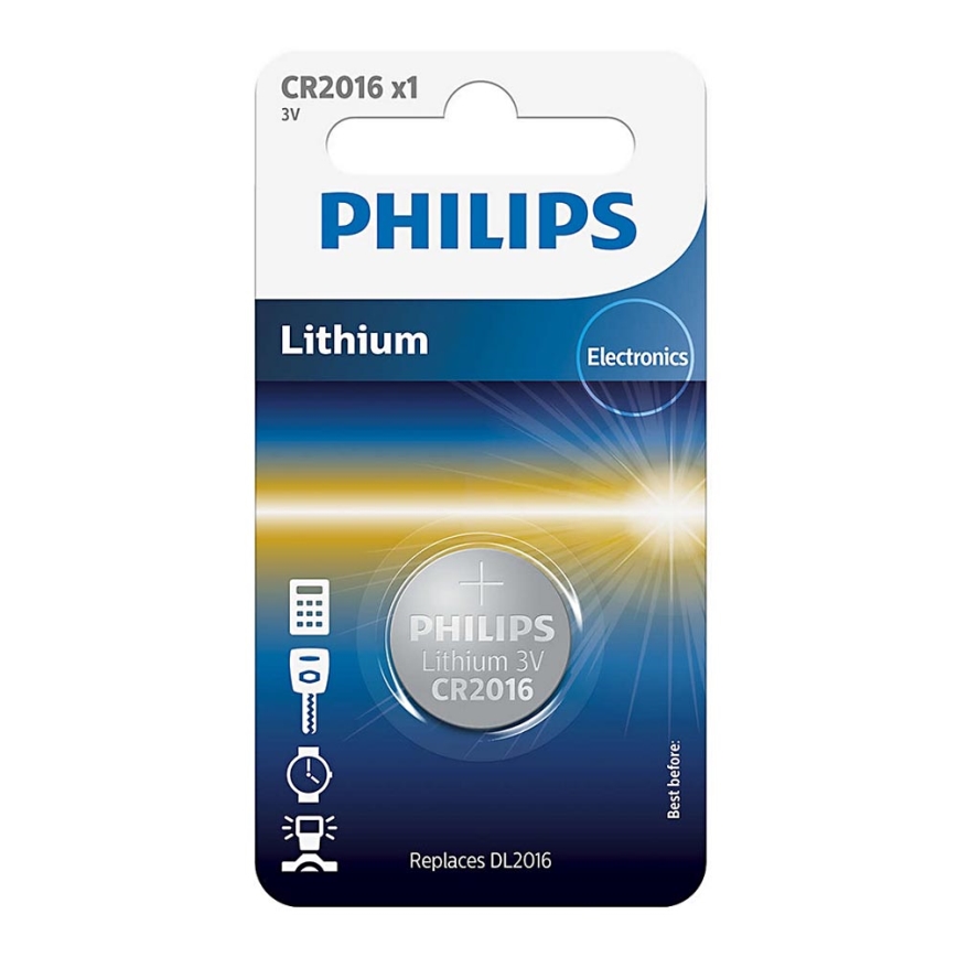 Philips CR2016/01B - Lithium button battery CR2016 MINICELLS 3V 90mAh