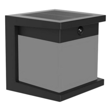 Philips DIARA LED solar wall light with sensor, 3.8W / 3.7V, 800 mAh, 2700K, IP44, black