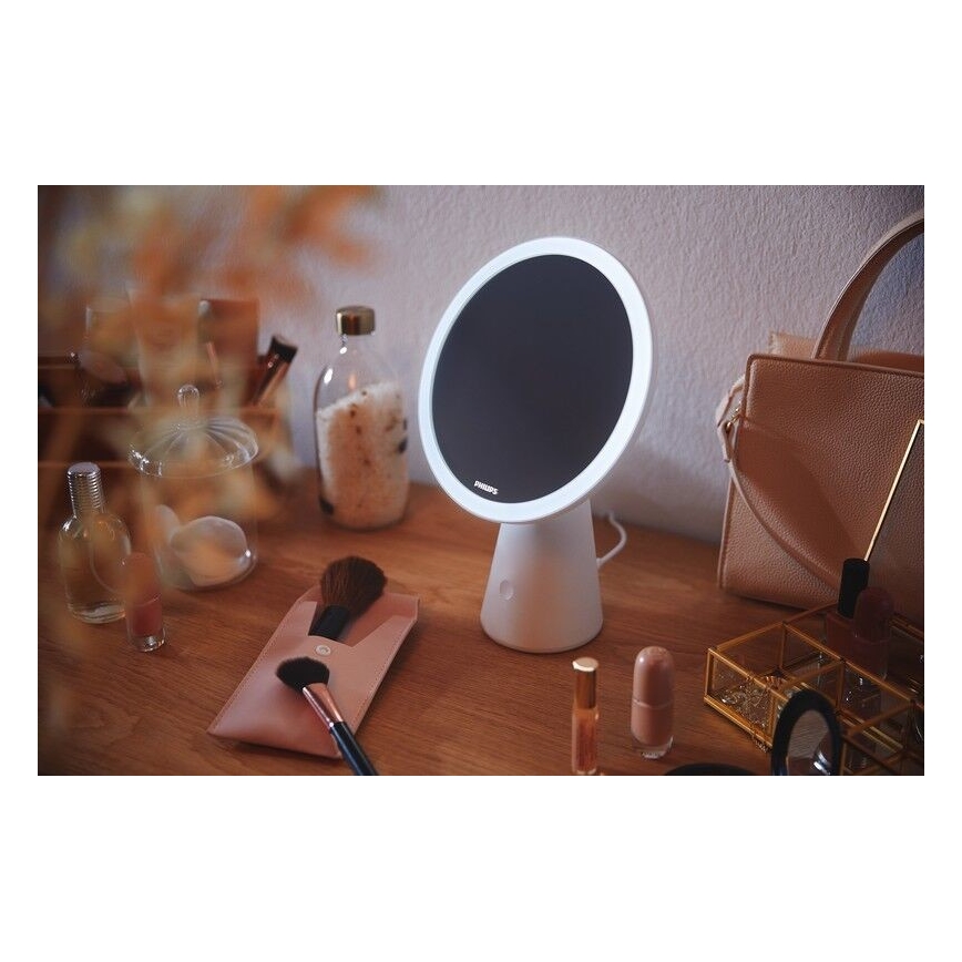 Philips - Dimmable cosmetic mirror with LED backlit MIRROR LED/4,5W/5V
