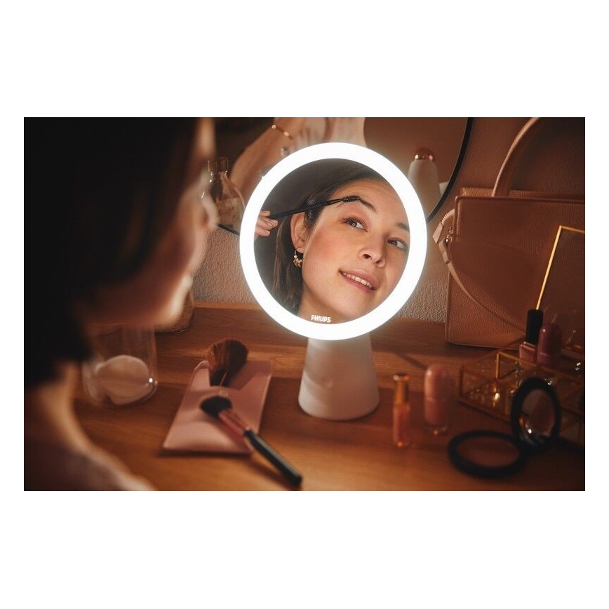 Philips - Dimmable cosmetic mirror with LED backlit MIRROR LED/4,5W/5V