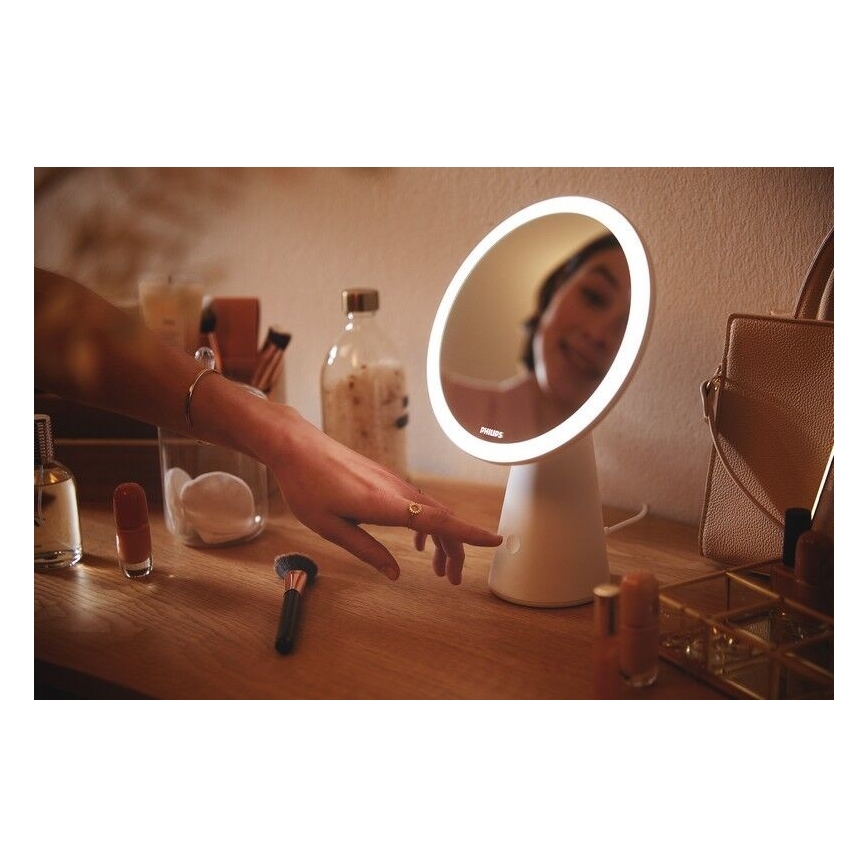 Philips - Dimmable cosmetic mirror with LED backlit MIRROR LED/4,5W/5V