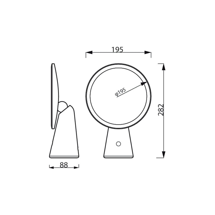Philips - Dimmable cosmetic mirror with LED backlit MIRROR LED/4,5W/5V