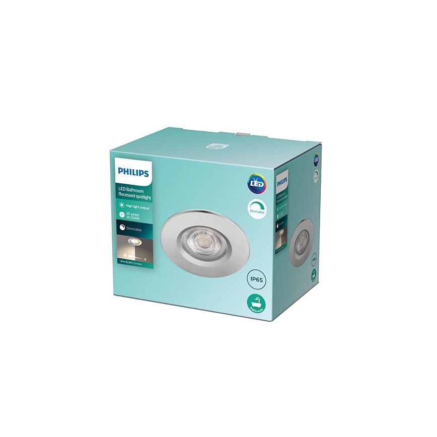 Philips - Dimmable LED Bathroom Recessed Downlight DIVE LED/5W/230V IP65