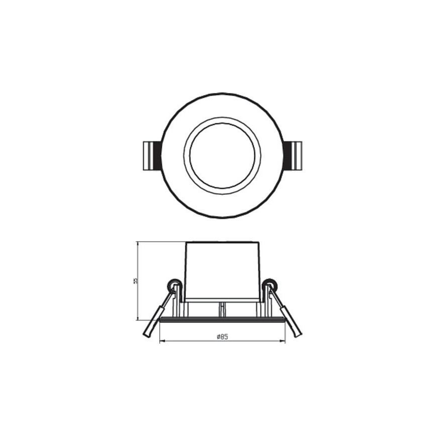Philips - Dimmable LED Bathroom Recessed Downlight DIVE LED/5W/230V IP65