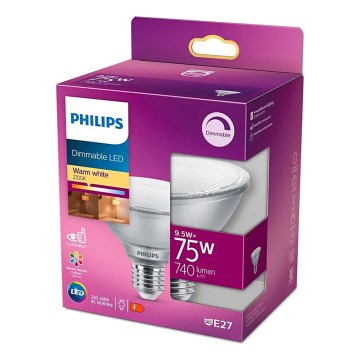 Philips Dimmable LED Bulb E27/9.5W/230V 2700K
