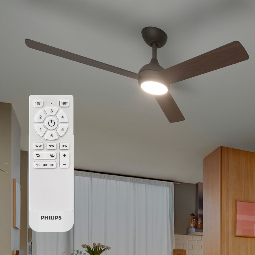 Philips - CIVX Dimmable LED Ceiling Fan LED/24W/230V + Remote Control