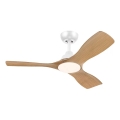 Philips - Dimmable LED ceiling fan OLAS LED/24W/230V Ø 106 cm White/Brown + remote control