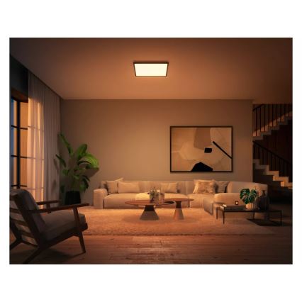 Philips - Hue AURELLE LED Dimmable Ceiling Light LED/39W/230V 2200-6500K 60x60 cm Black