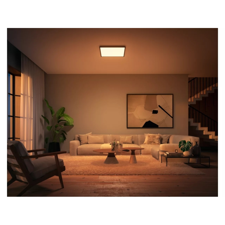 Philips - Hue AURELLE LED Dimmable Ceiling Light LED/39W/230V 2200-6500K 60x60 cm Black