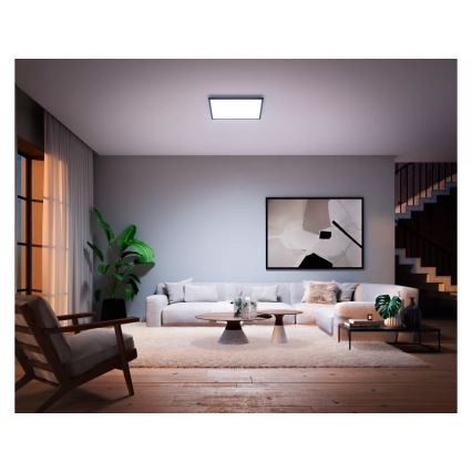 Philips - Hue AURELLE LED Dimmable Ceiling Light LED/39W/230V 2200-6500K 60x60 cm Black