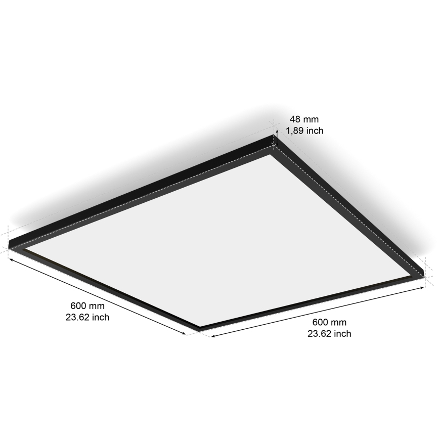 Philips - Hue AURELLE LED Dimmable Ceiling Light LED/39W/230V 2200-6500K 60x60 cm Black