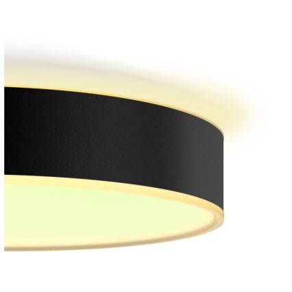 Philips - Hue LED Dimmable Ceiling Light LED/19.2W/230V 2200–6500K Ø 381 mm Black + Remote Control