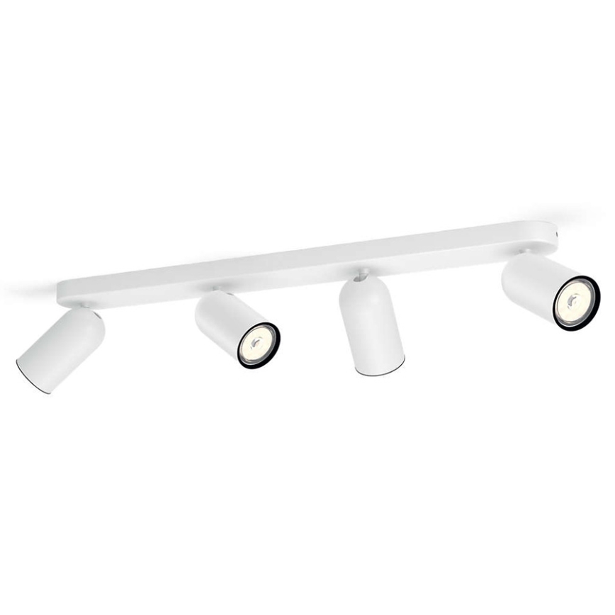 Philips - LED RGBW Dimmable PONGEE Spotlight Fixture 4xGU10/4.8W/230V 3000K White + Remote Control