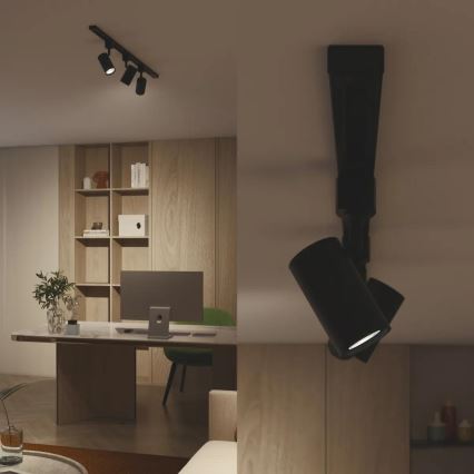 Philips - LED RGBW Dimmable Spotlight for EASYLINK HUE Track System 3xGU10/4.7W/230V 2200–6500K 1m Black