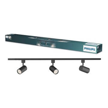 Philips - EASYLINK Track Spotlight 3xGU10/7W/230V 1m Black