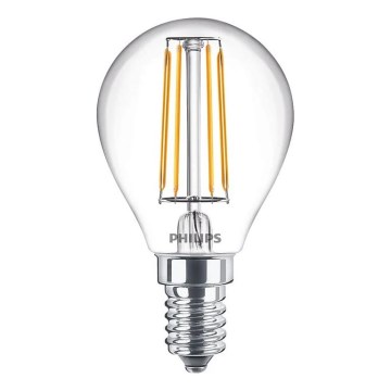 Philips Filament LED Bulb E14, 4.3W, 230V, 4000K