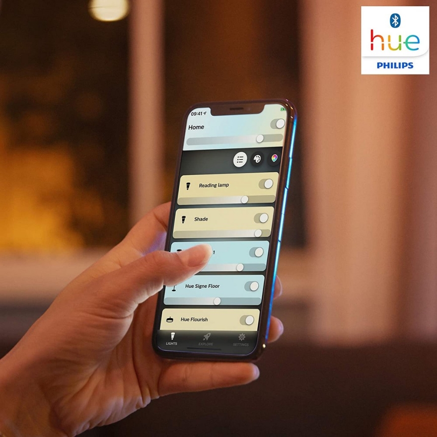 Philips - Hue Dimmable LED Ceiling Light LED/48W/230V 2200–6500K Ø 551 mm Black + Remote Control