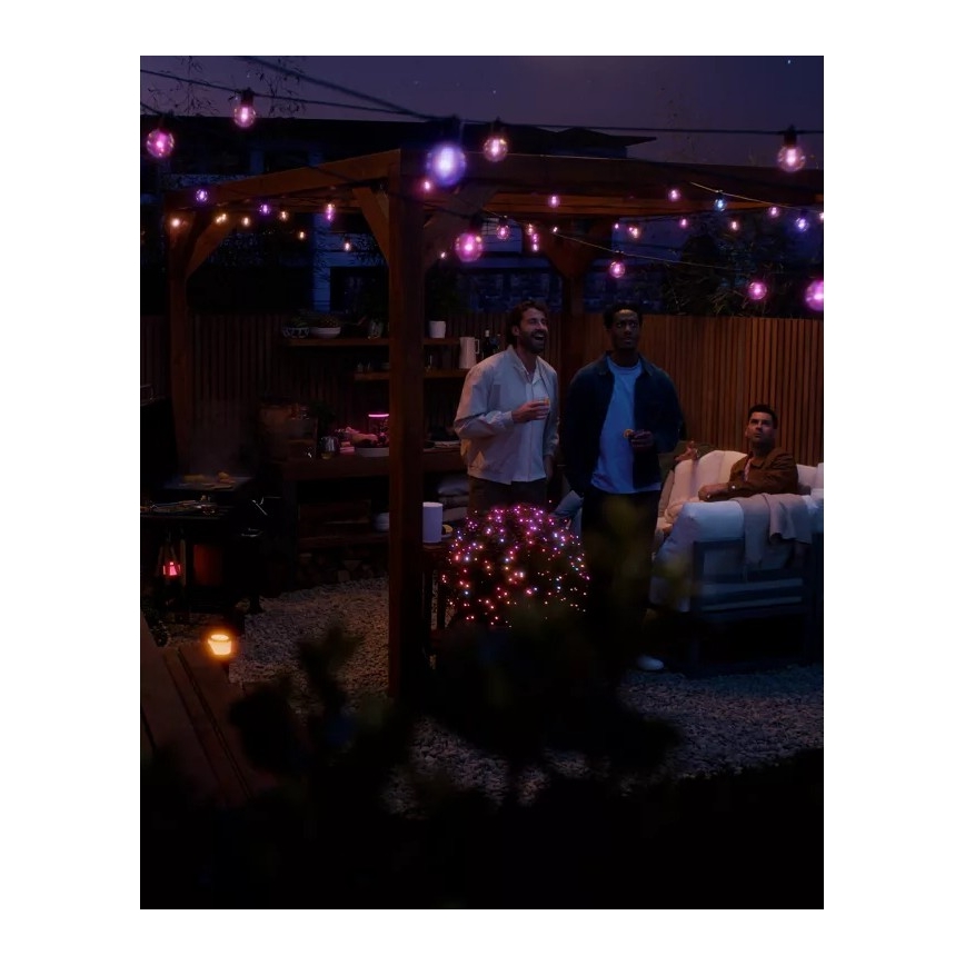 Philips - Hue FESTAVIA 21m Outdoor Dimmable RGBW LED String Lights, 30 LEDs, IP65