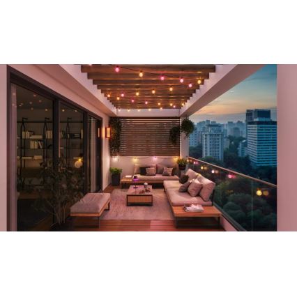 Philips - Hue FESTAVIA 21m Outdoor Dimmable RGBW LED String Lights, 30 LEDs, IP65