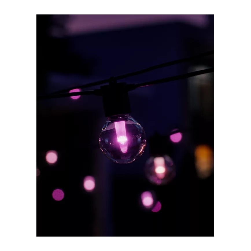 Philips - Hue FESTAVIA 21m Outdoor Dimmable RGBW LED String Lights, 30 LEDs, IP65