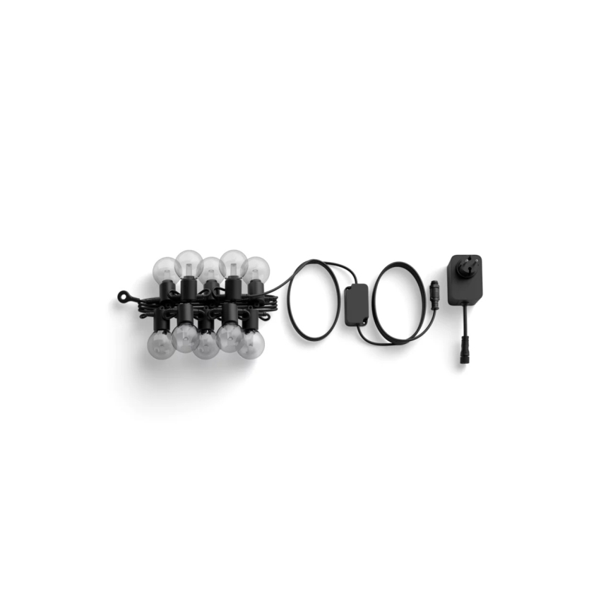Philips - Hue FESTAVIA LED RGBW Dimmable Outdoor String Lights, 10× LEDs, 7 m, IP65