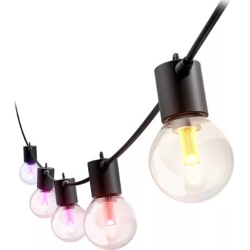 Philips - Hue FESTAVIA LED RGBW Dimmable Outdoor String Lights, 20 LEDs, 14 m, IP65