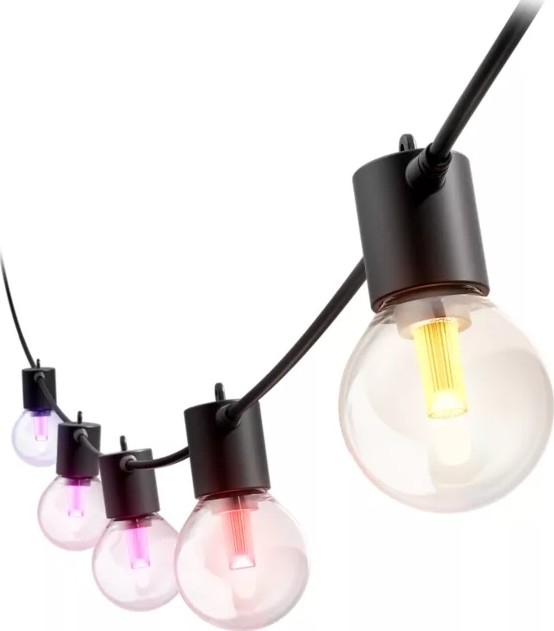 Philips - Hue FESTAVIA LED RGBW Dimmable Outdoor String Lights, 20 LEDs, 14 m, IP65