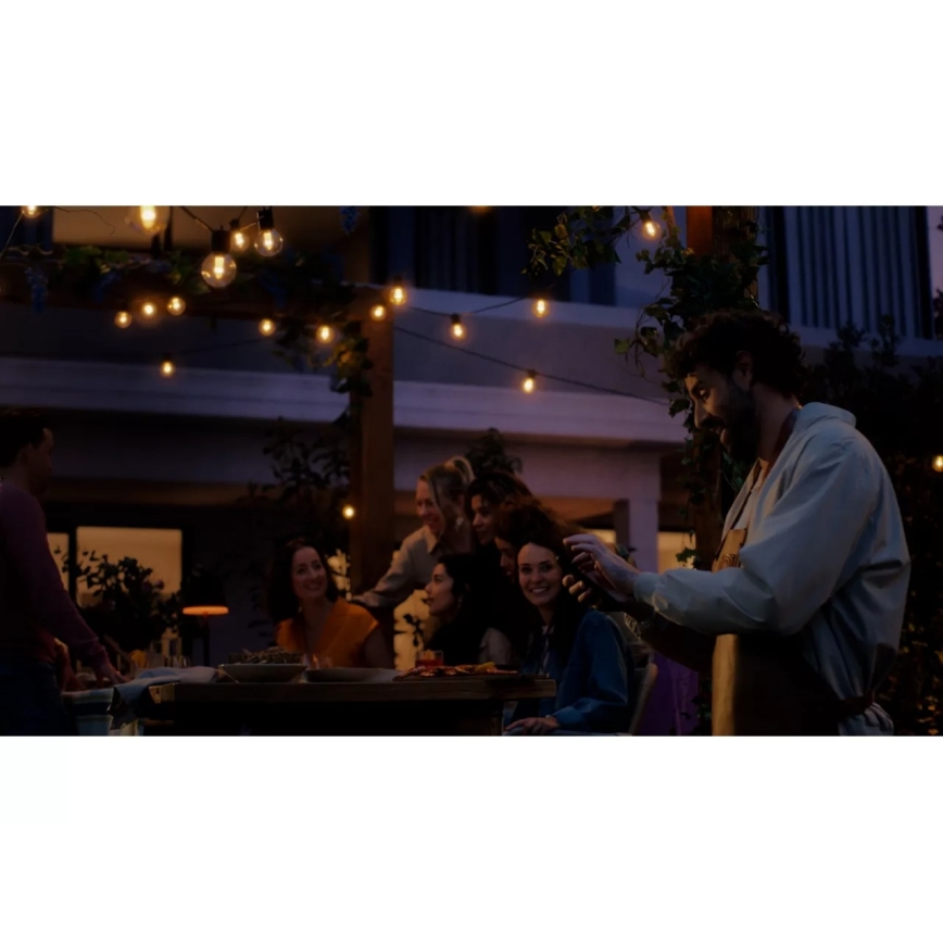 Philips - Hue FESTAVIA LED RGBW Dimmable Outdoor String Lights, 20 LEDs, 14 m, IP65