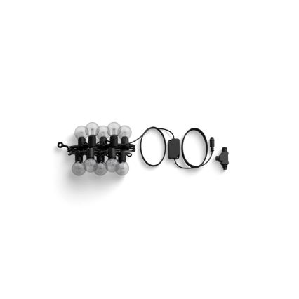 Philips - Hue FESTAVIA RGBW LED Dimmable Outdoor Extension String, 10 LEDs, 7 m, IP65