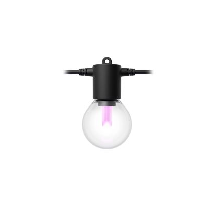 Philips - Hue FESTAVIA RGBW LED Dimmable Outdoor Extension String, 10 LEDs, 7 m, IP65
