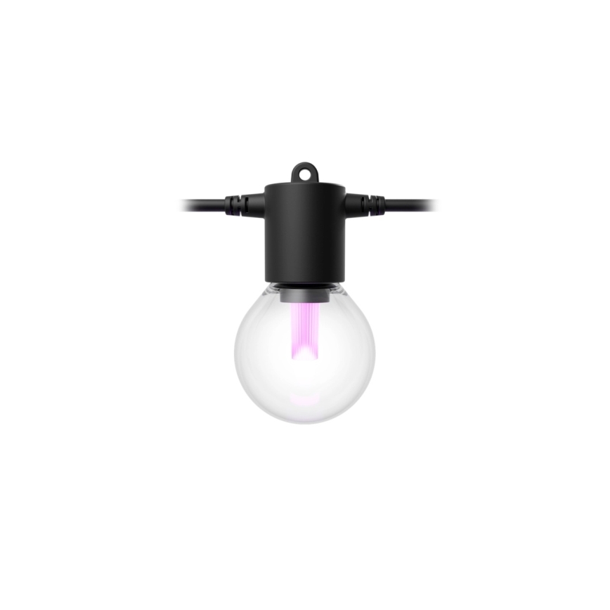 Philips - Hue FESTAVIA RGBW LED Dimmable Outdoor Extension String, 10 LEDs, 7 m, IP65