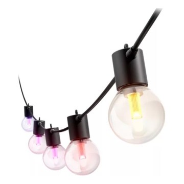 Philips - Hue FESTAVIA RGBW LED Dimmable Outdoor Extension String Lights, 30 LEDs, 21 m, IP65