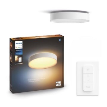 Philips - Hue LED Dimmable Ceiling Light LED/33.5W/230V 2200–6500K Ø425 mm White + Remote Control