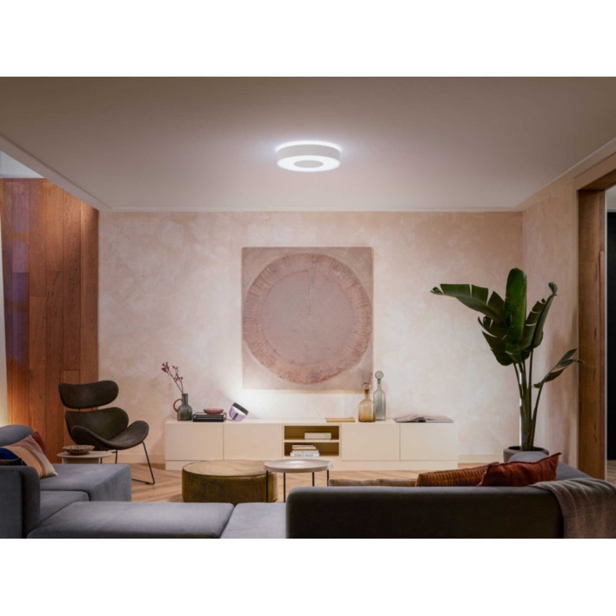 Philips - RGB LED Dimmable ceiling light Hue INFUSE LED/33,5W/230V 2000-6500K dia. 381 mm white
