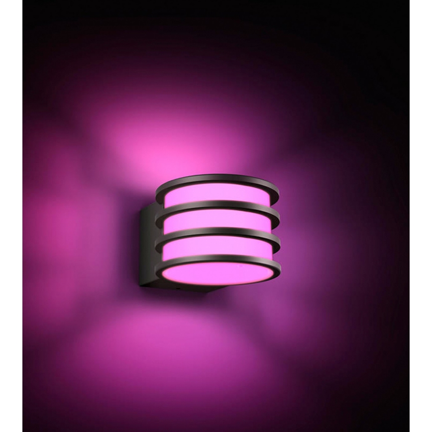 Philips - LED RGB Dimmable outdoor wall light Hue LUCCA 1xE27/8,1W/230V 1000-20000K IP44