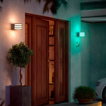 Philips - LED RGB Dimmable outdoor wall light Hue LUCCA 1xE27/8,1W/230V 1000-20000K IP44
