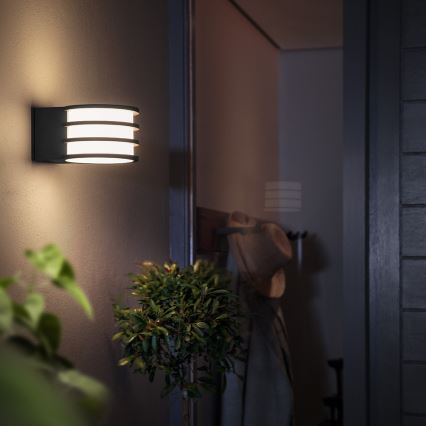 Philips - LED RGB Dimmable outdoor wall light Hue LUCCA 1xE27/8,1W/230V 1000-20000K IP44