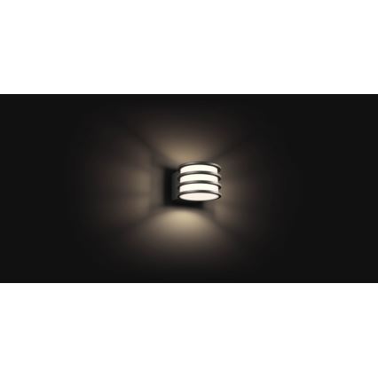 Philips - LED RGB Dimmable outdoor wall light Hue LUCCA 1xE27/8,1W/230V 1000-20000K IP44
