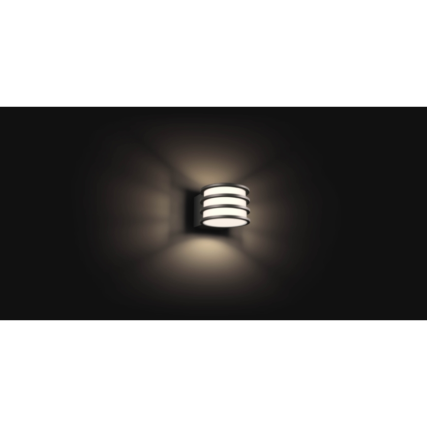 Philips - LED RGB Dimmable outdoor wall light Hue LUCCA 1xE27/8,1W/230V 1000-20000K IP44
