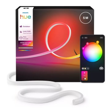 Philips - Hue NEON 5m RGBW Dimmable Outdoor LED Strip 30W/230V 2200-6500K IP67