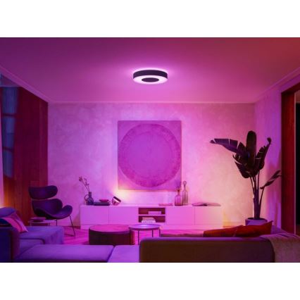 Philips - Hue INFUSE RGB LED Dimmable Ceiling Light 52.5W/230V 2000-6500K Ø 425 mm Black