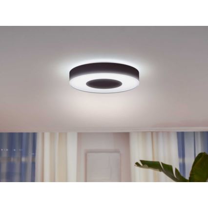 Philips - Hue INFUSE RGB LED Dimmable Ceiling Light 52.5W/230V 2000-6500K Ø 425 mm Black
