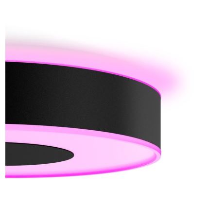 Philips - Hue INFUSE RGB LED Dimmable Ceiling Light 52.5W/230V 2000-6500K Ø 425 mm Black